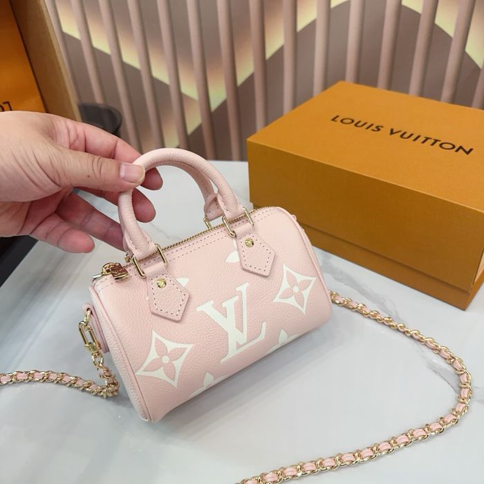 Сумка Louis Vuitton Nano Speedy рожевa