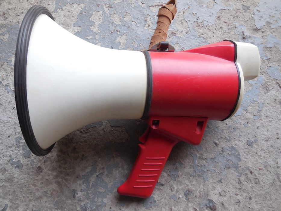 Мегафон электромегафон 5ПЭМ-1 1976г СССР 10÷12V,8xA343,C,R14,Baby,UM2