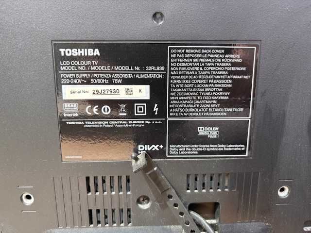 Toshiba 32RL939 to telewizor LED