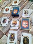 Coleção jogo Baralho Cartas Reis e Rainhas Monarquia Portugal