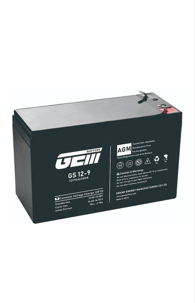 Акумулятор для ДБЖ GEM BATTERY 12V, 9.0A (GS 12-9)