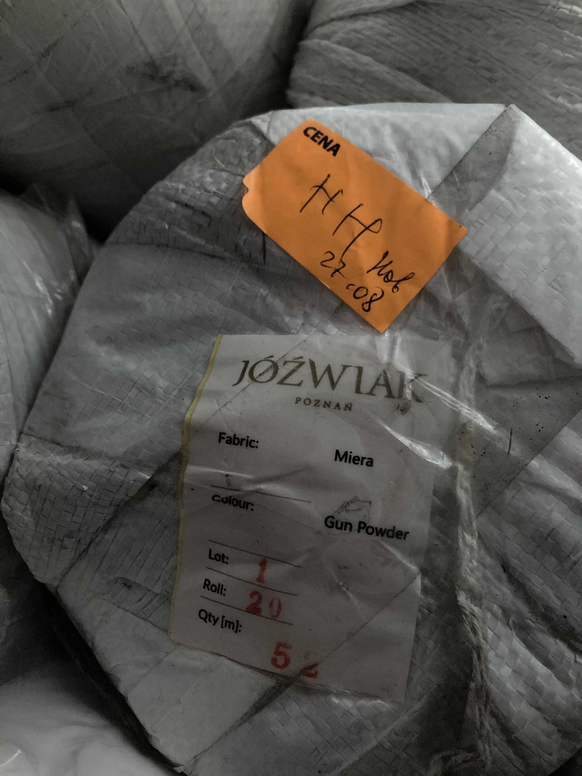 tkanina szara 52 mb miera/gun powder- jóźwiak poznań