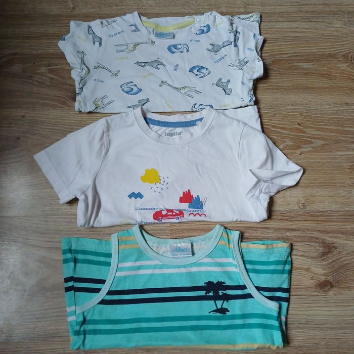 3 koszulki na krótki rękaw 98