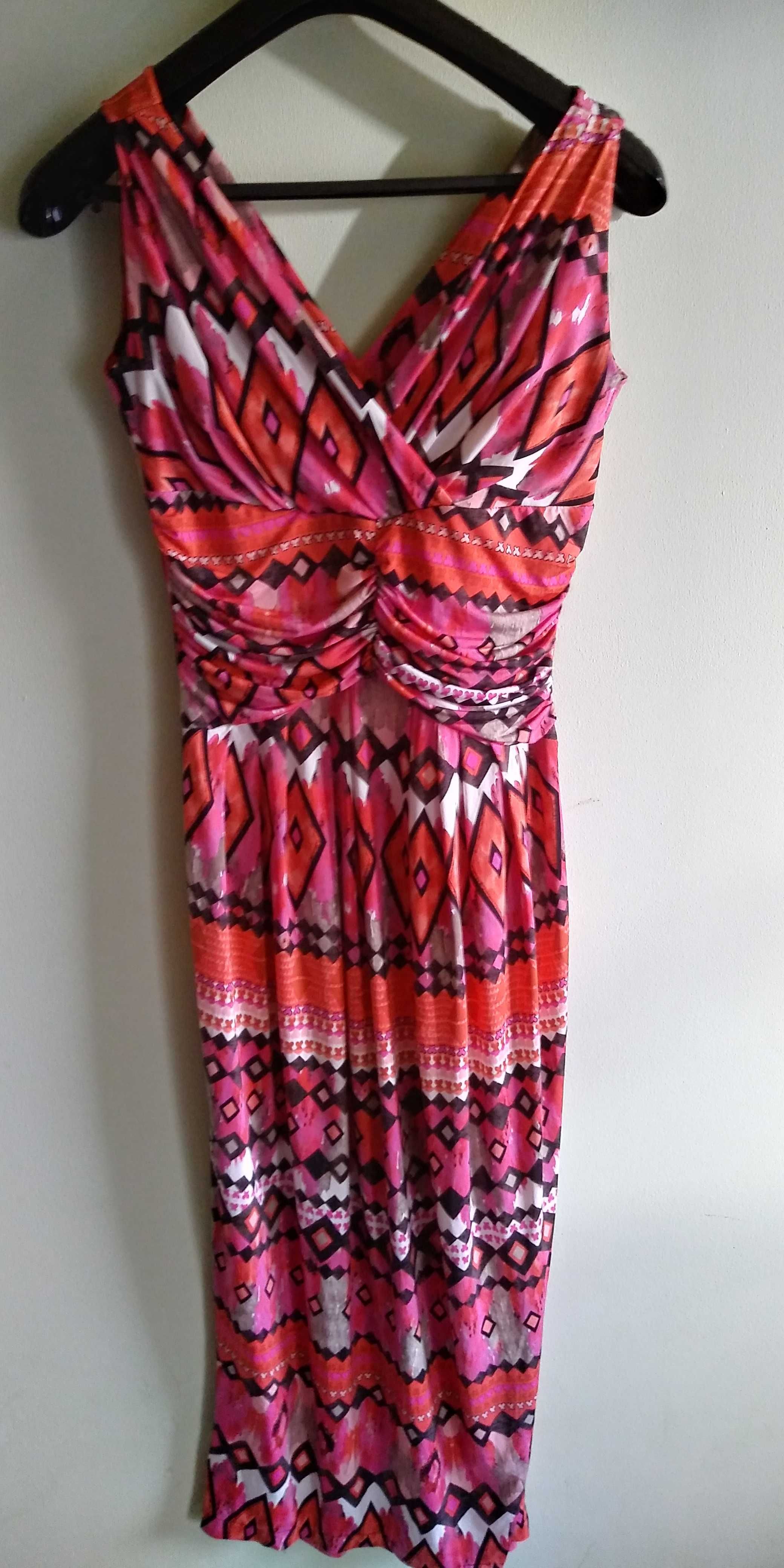 Zapara 10 boho style kolorowa pastelowa letnia długa sukienka