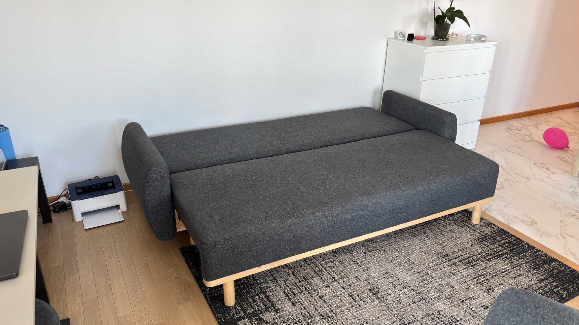 IKEA GRUNNARP sofa 3-os rozkładana + schowek - IDEALNY STAN