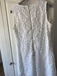 Biala sukienka z koronki rozmiar 40-42