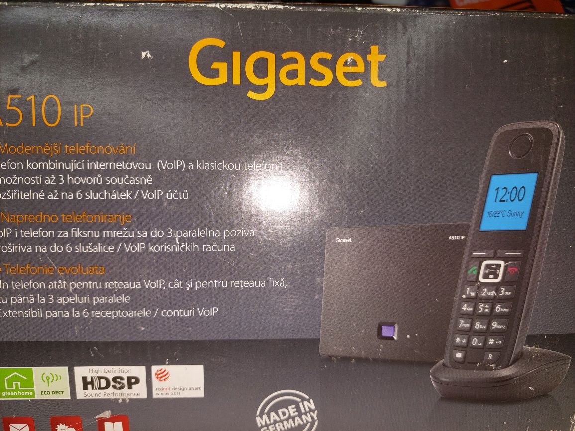 Telefon Gigaset 510IP . 2 zestawy kompletne bramki isłuchawki.