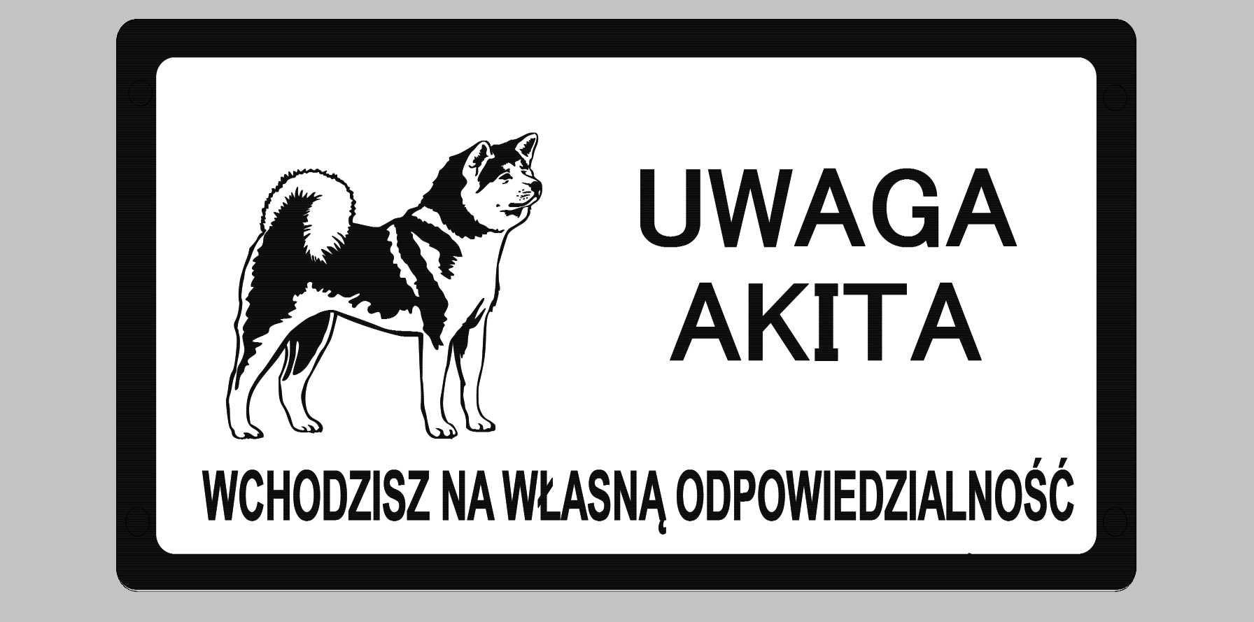 Tabliczka na bramę uwaga pies duży wybór ras psów