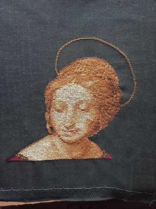 Quadro bordado Raphael Santi - Madonna in the Meadow