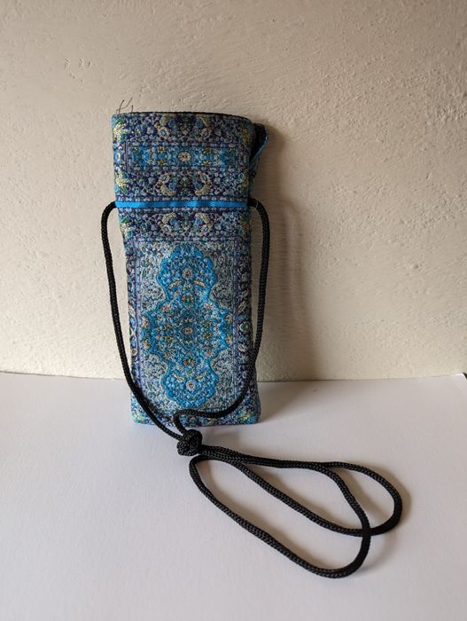 Torebka ozdobna niebieska