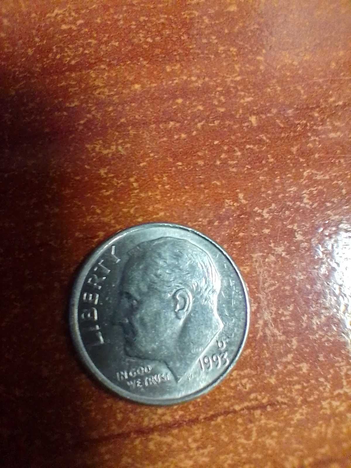 монета one dime 1993