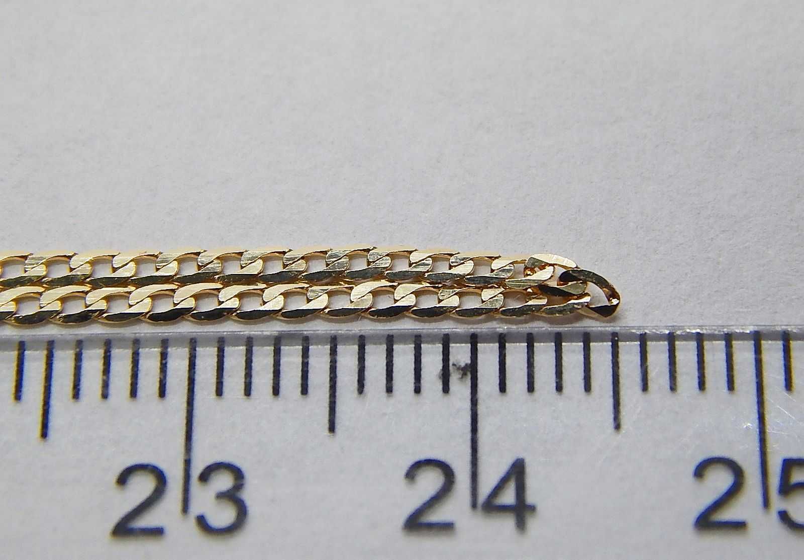 Złoty łańcuszek splot Pancerka złoto pr. 585 długość 49 cm waga 1,82 g