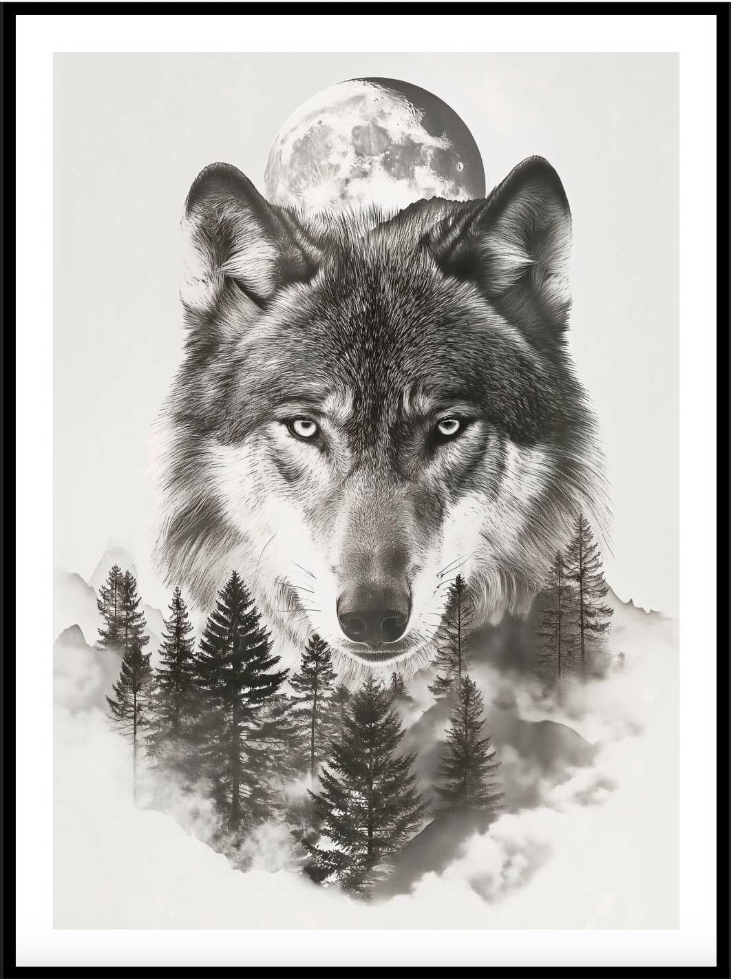 Plakat 50x70 cm Wilk | Wydruk na Ścianę | Plakaty do Salonu Sypialni
