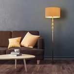 Relaxdays lampa stojąca w stylu vintage 156 cm wysokości, beżowo-złota