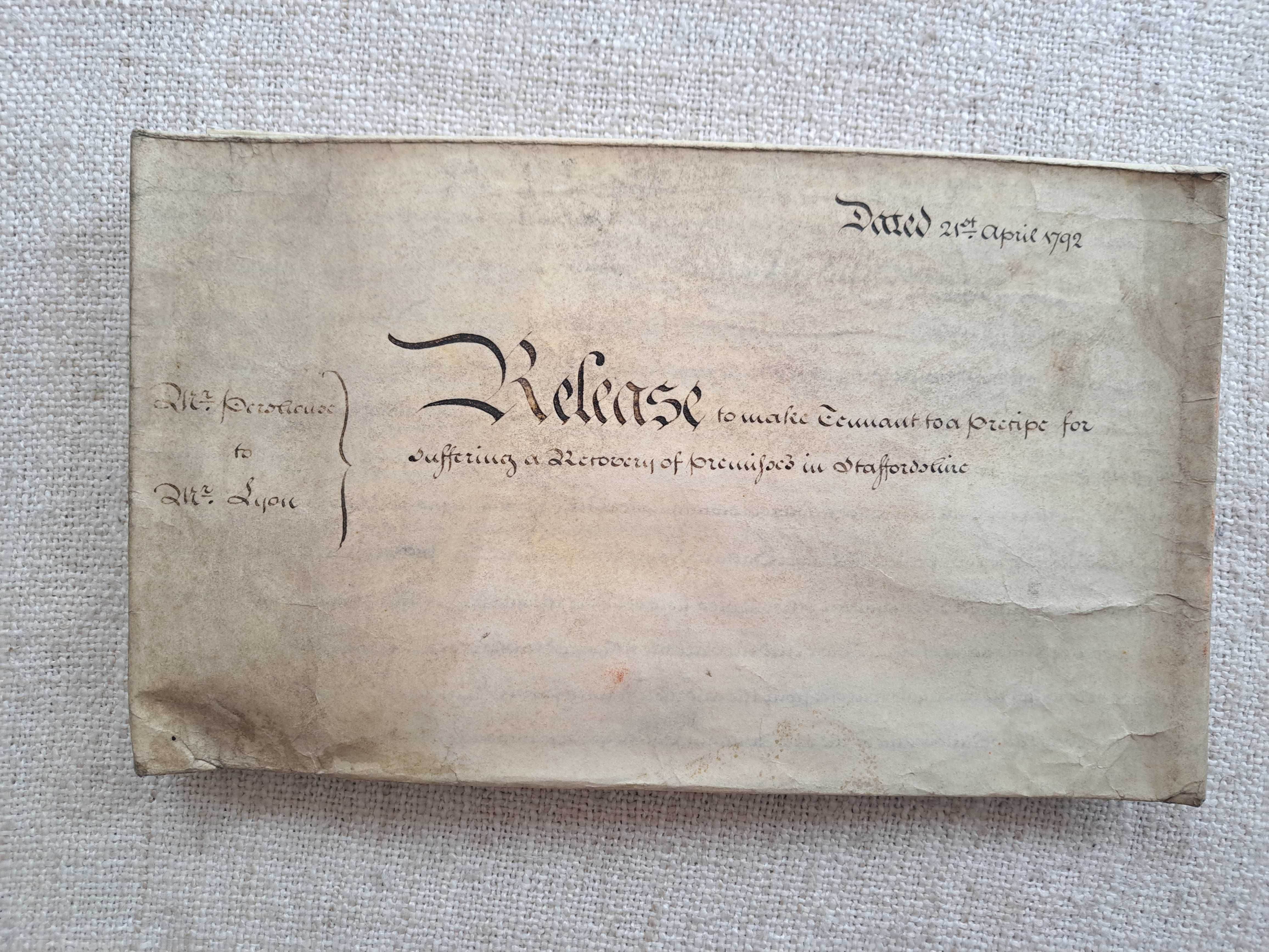 1792 rok. Manuskrypt zapisany na pergaminie 89 x 70 cm. Rękopis