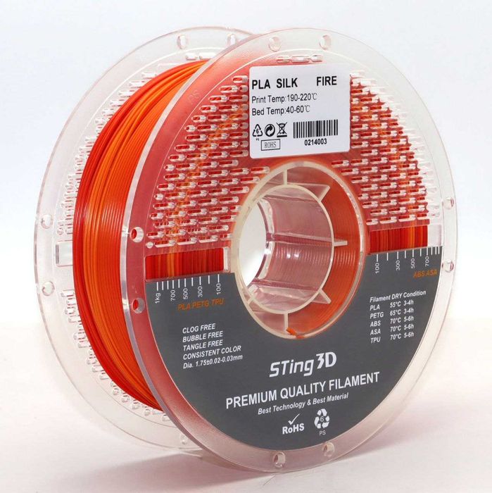 Silk PLA, філамент сілк