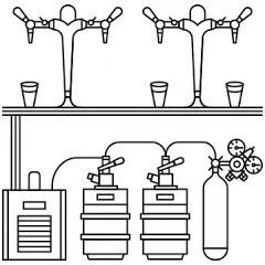Установка, обслуговування, промивка всього пивного обладнання