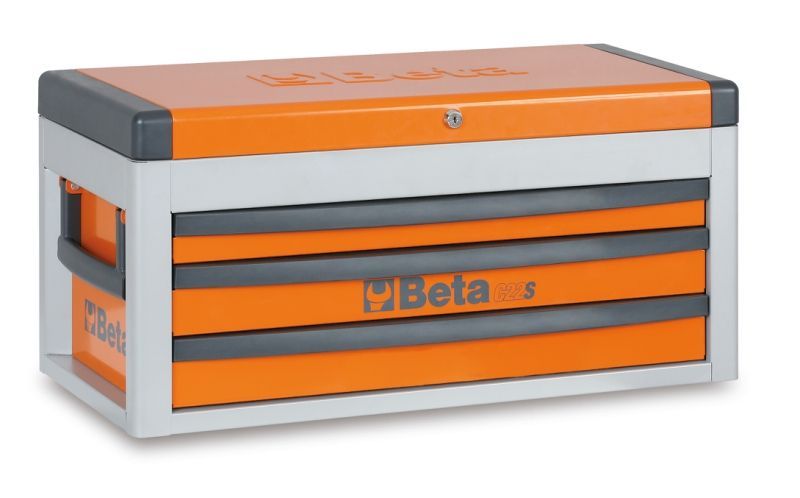beta portable tool chest with three drawers orange 51200007