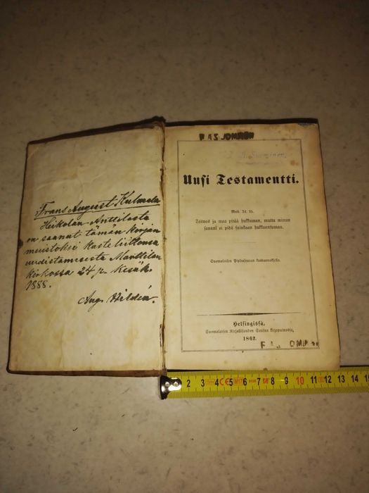Новий Заповіт 1862 року Фінською мовою