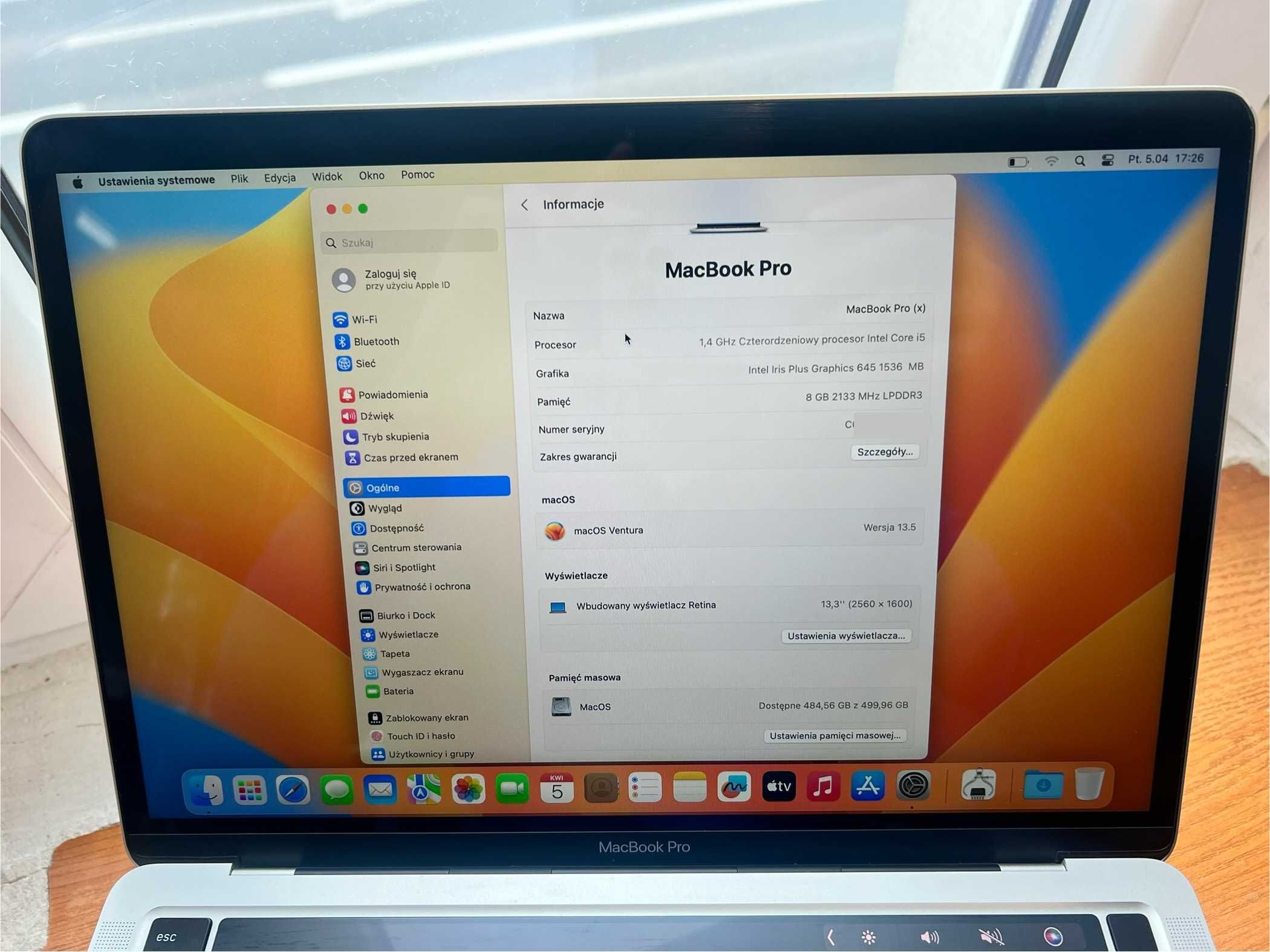 Apple MacBook Pro 13 2020 A2289 i5 8GB 512 GB T.Bar