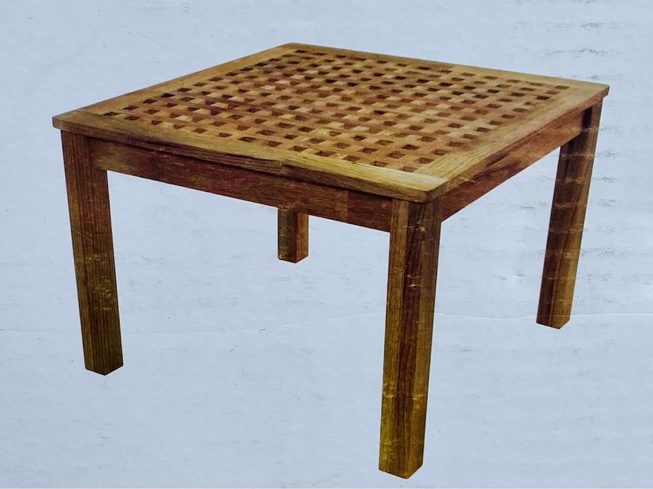 NOWY stolik kawowy drewniany 60 x 60 x 45 olejowane drewno orzechowe