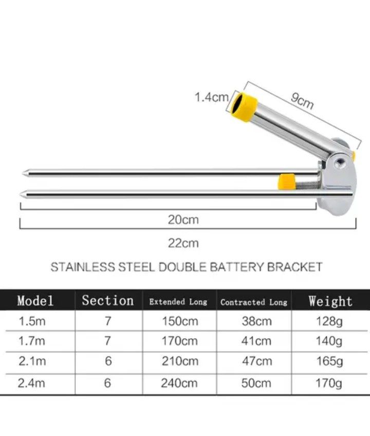 Держатель маховое удилище , раздвижная подставка для удилища, херабуна