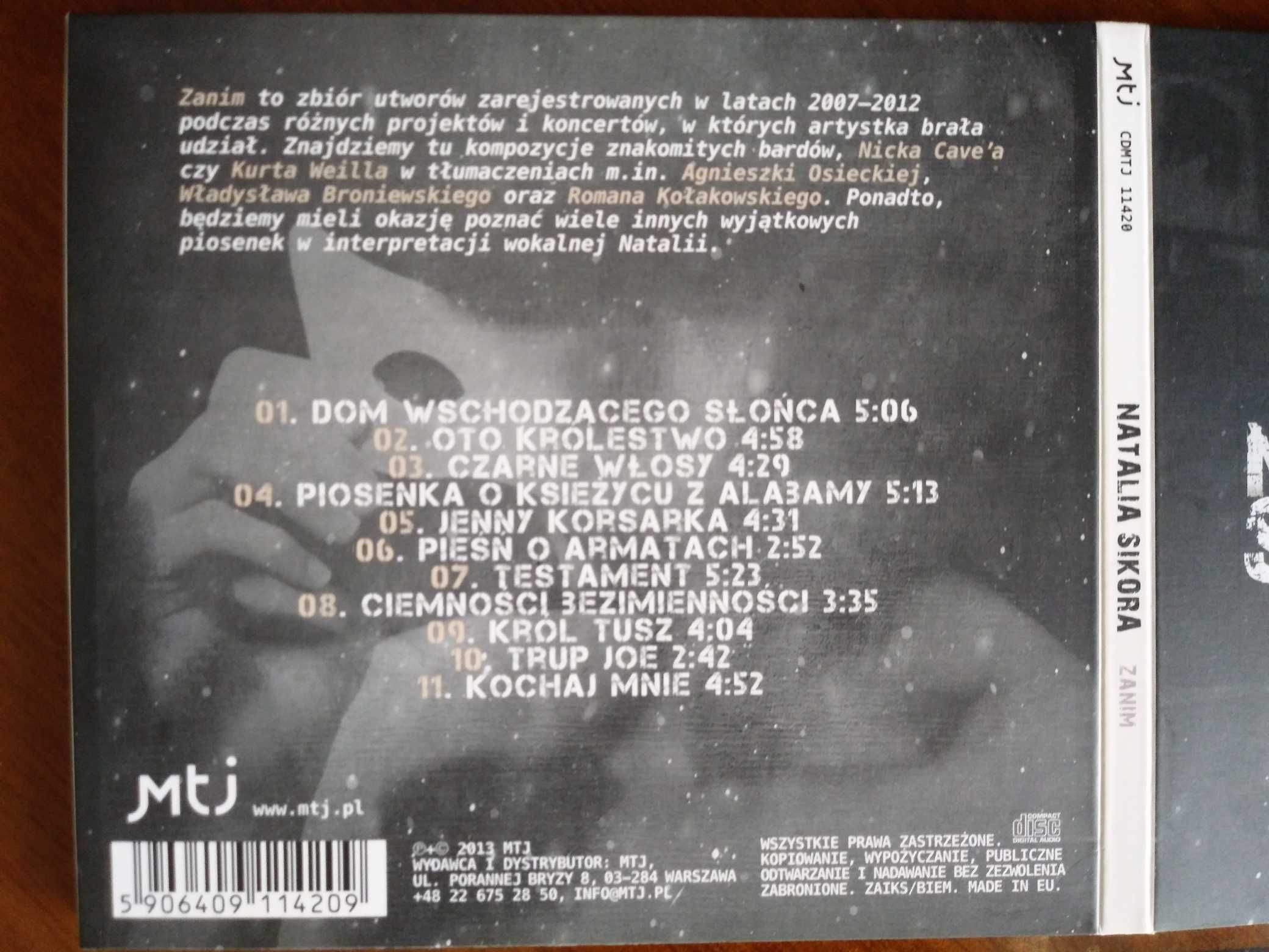NATALIA SIKORA - CD - Zanim - wydany w formie digipacku