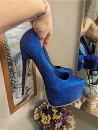 Туфлі сині блискітки