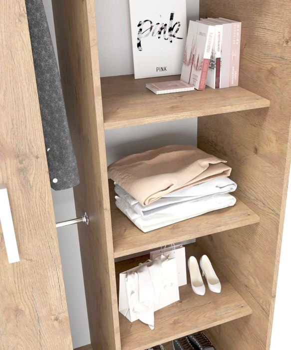 Szafa WYSYŁKA OD 3 DNI BIAŁY CRAFT 3 Drzwiowa 180 CM Lustro OTARIO