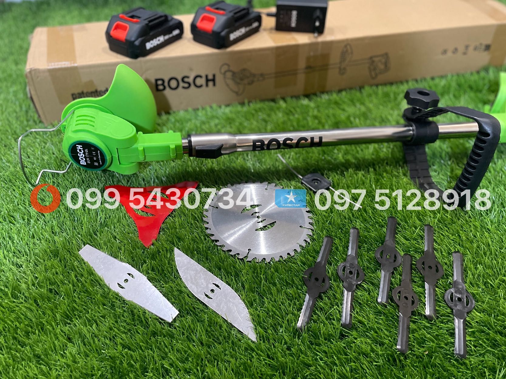 Триммер BOSCH BUR179BL 36V 6Ah косарка 800ватт для газону безщіткова