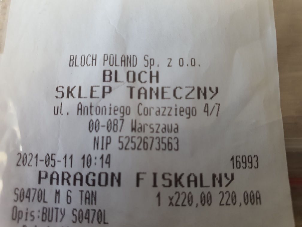 Jazzówki BLOCH, buty do tańca, baletki