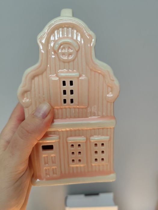 Ceramiczny domek świecący / lampka / lampionik