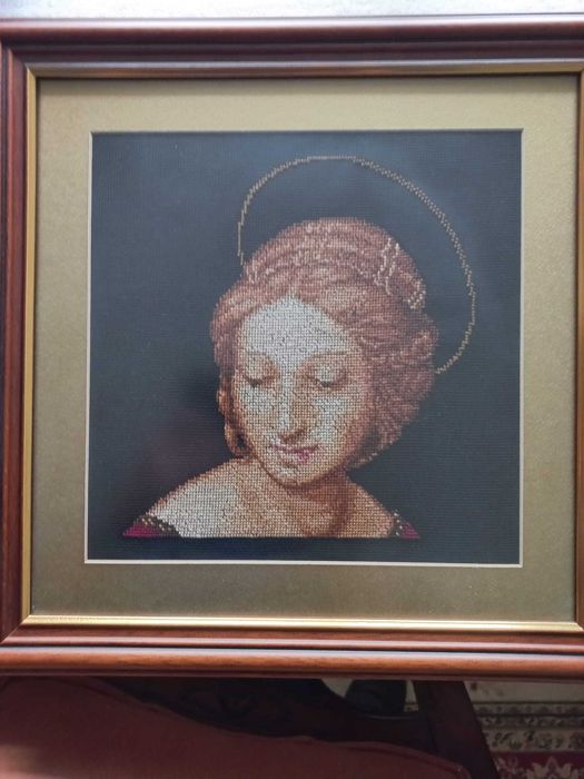 Quadro bordado Raphael Santi - Madonna in the Meadow