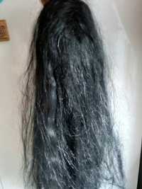 Парик Красивый длинный парик. 60 см. Черный цвет.