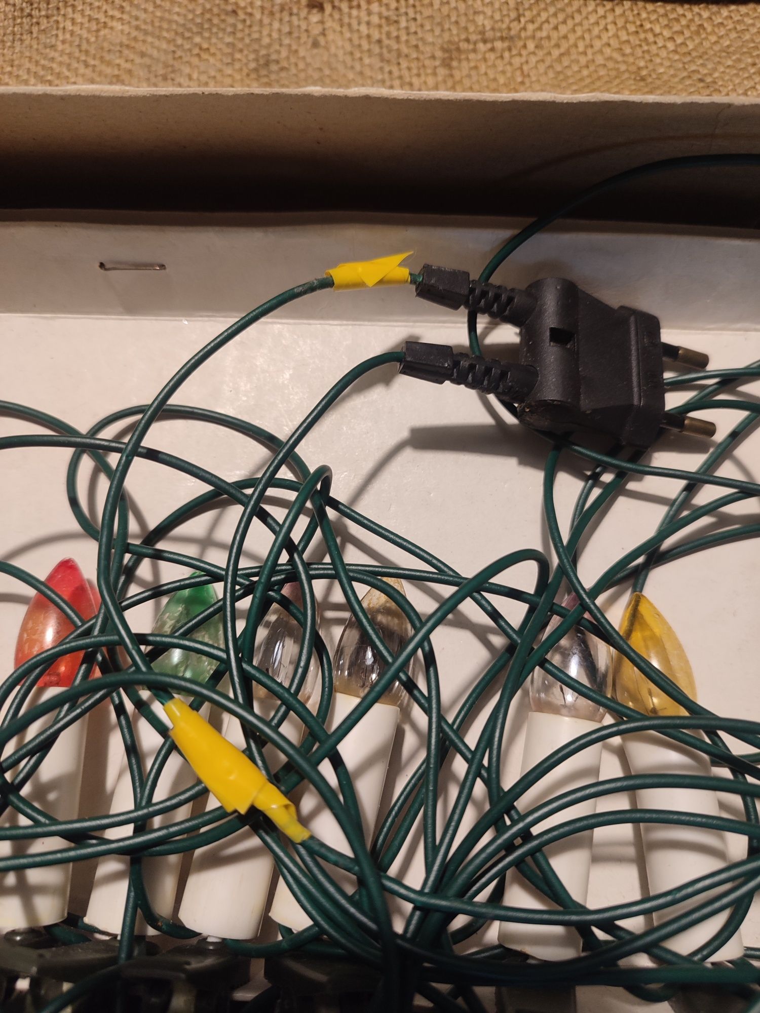 Stare lampki choinkowe PRL komplet choinkowy