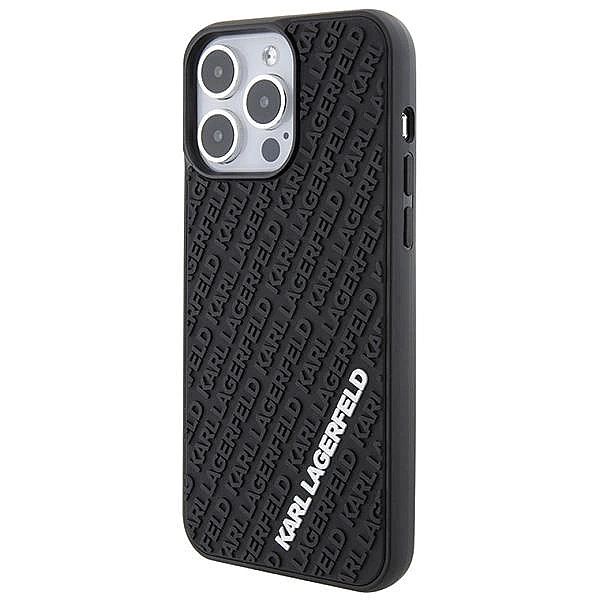 Etui Karl Lagerfeld 3D Rubber Multi Logo na iPhone 15 Pro Max - czarne