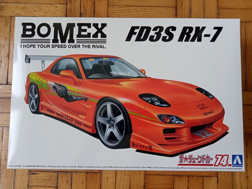 Mazda rx-7 BOMEX FD 3S- AOSHIMA- NOWY Model- 1:24