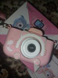 Детский цифровой фотоаппарат Smart Kids TOY G5 Розовый Котик 2 камеры