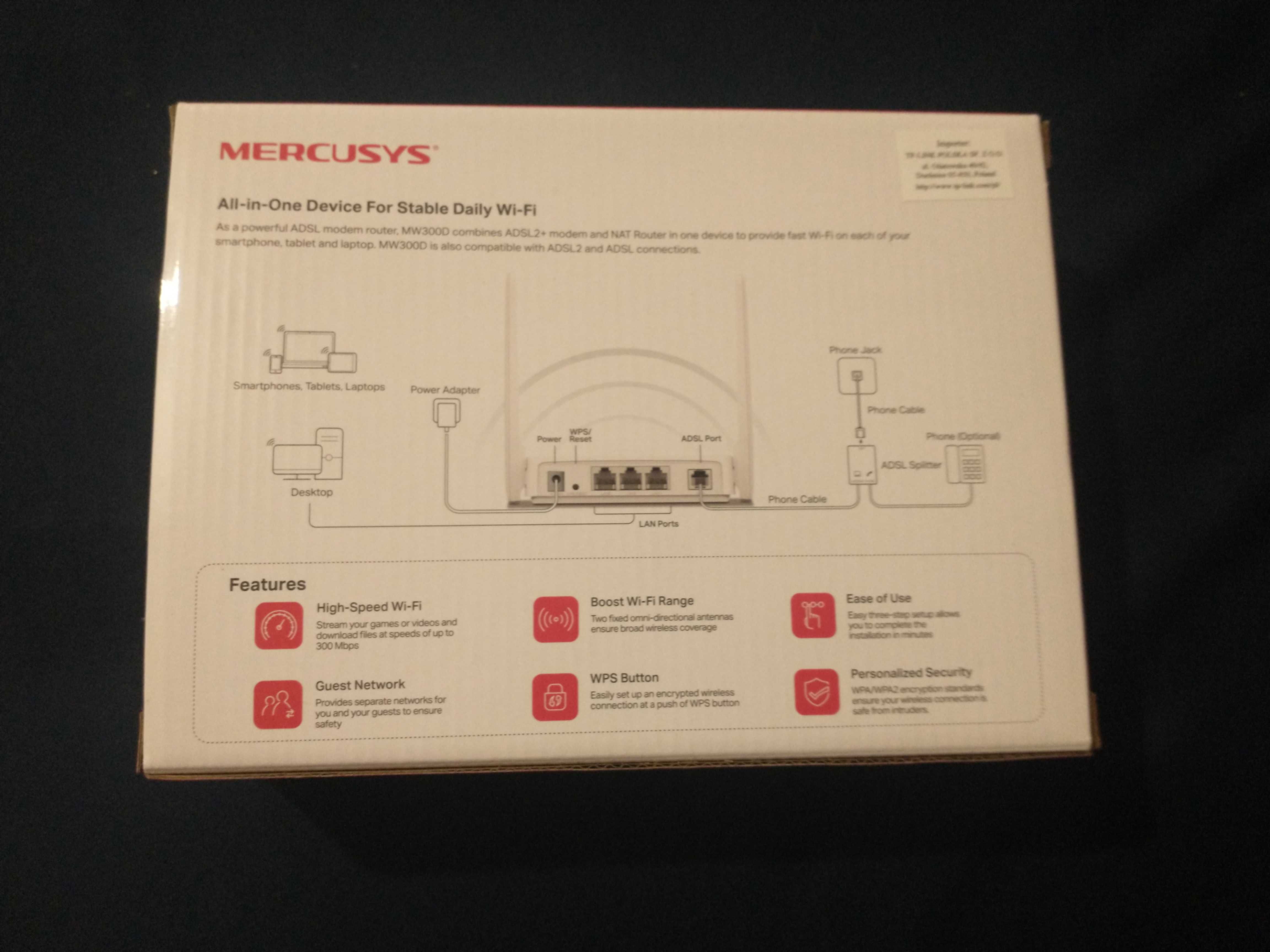 Router Mercusys MW 300 D