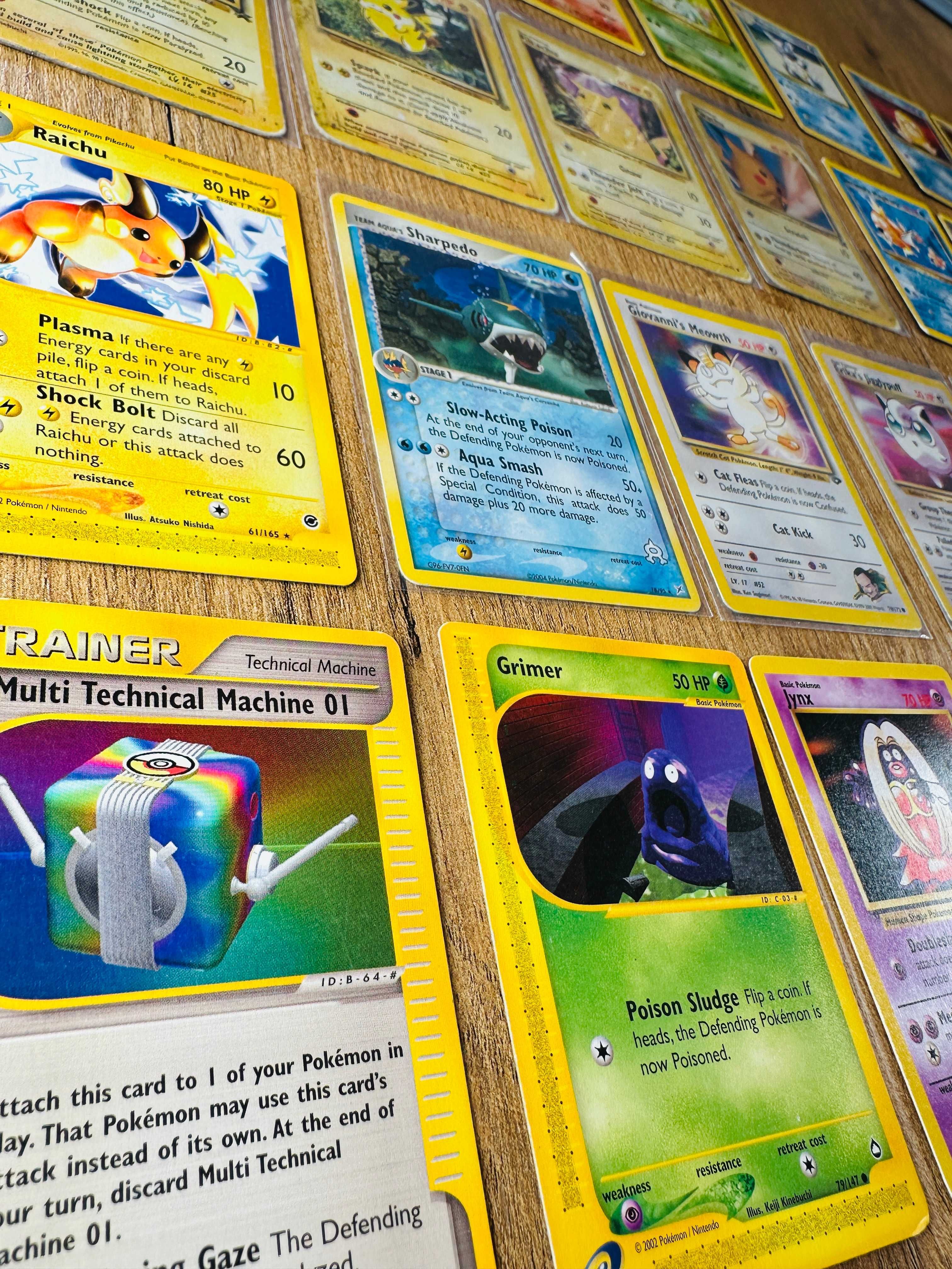 108x Karty Pokemon Stare Vintage - Oryginalne Base Set - Gorszy stan