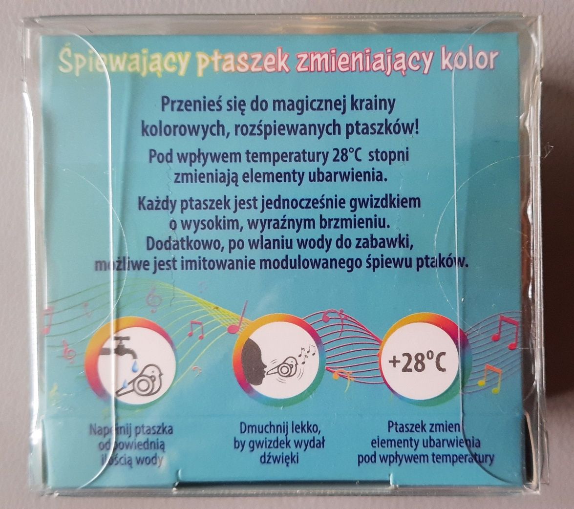 Śpiewający ptaszek, zmieniający kolor