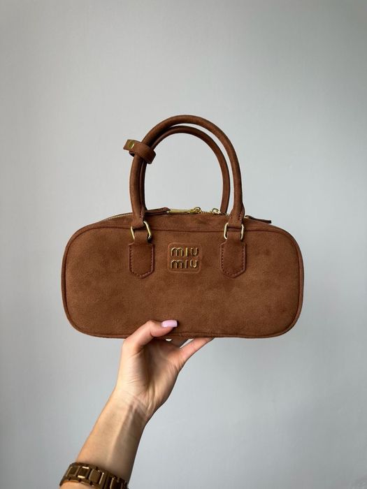 Torebka Miu Miu arcadie suede brown