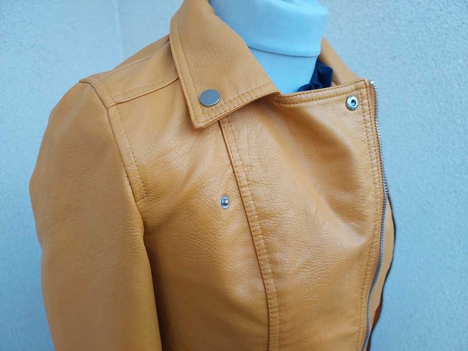 Kurtka ramoneska damska żółta musztardowa F&F rozm. 34 - nowa