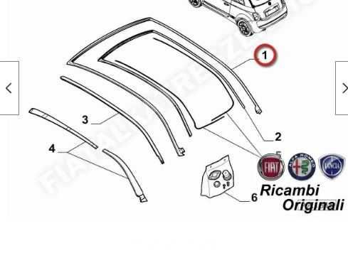 2 Cabos Guias para Capota Fiat 500 Originais  Genuíno, novo