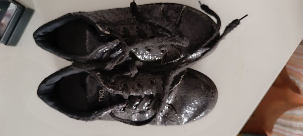 Ténis pretos tamanho 35 usados