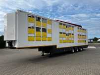 LeciTrailer DO ŻYWCA 3 POZIOMY  WENTYLATORY POIDŁA SMOCZKI ZRASZACZE DACH PODNOSZONY RAMPA HYDRAULICZNA STEROWANIE PILOTEM  Zabudowa GUITTON Sprowadzona  Pełna dokumentacja oś podnoszona