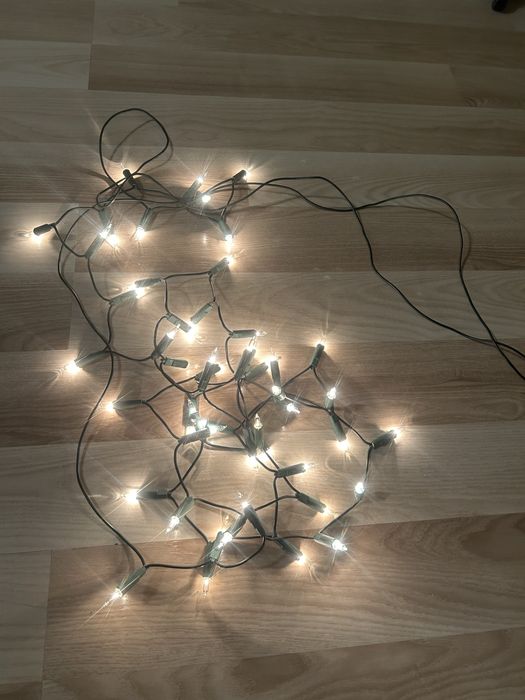 Lampki choinkowe girlanda lancuch led ok 50 ledów ciepłe światło