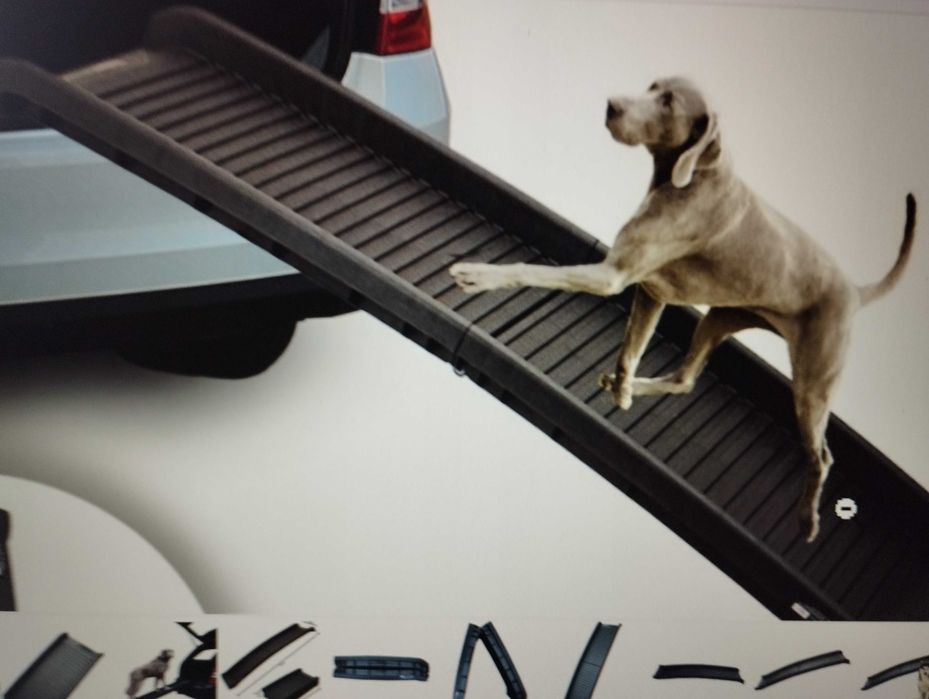 NOWA RAMPA dla dużego psa do samochodu, schodki, platforma