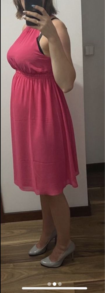 Różowa sukienka ciążowa H&M