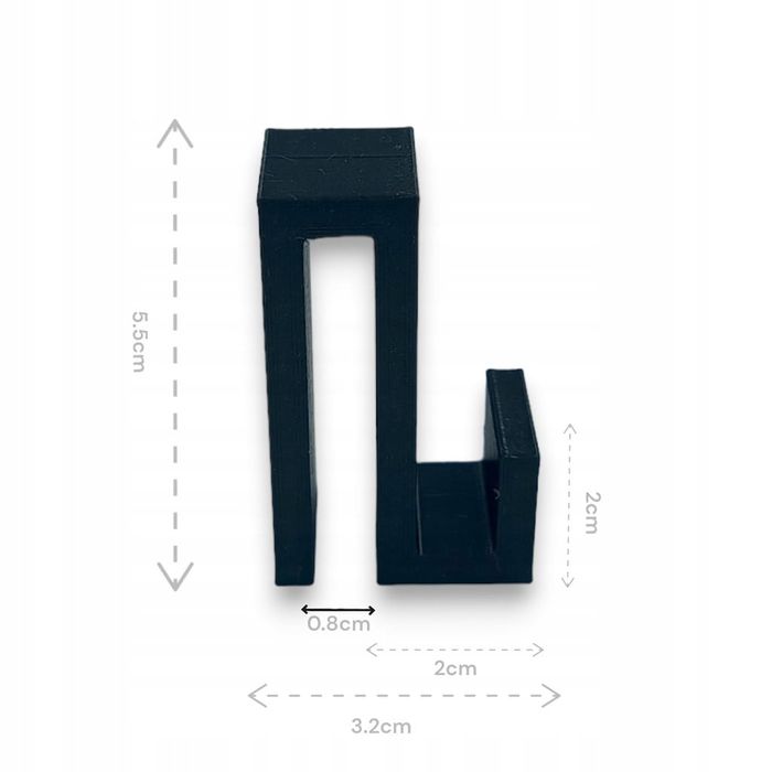 Haczyk na Szybę Prysznicową 8mm, Szyba Walk-In 8mm, 26P1M